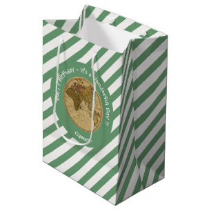 Antique 1786 Eastern Hemisphere Map Theme Party Medium Gift Bag