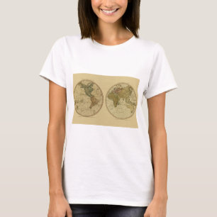 Antique 1786 World Map by William Faden T-Shirt