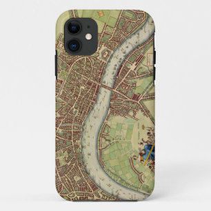 Antique 17th Century Map of London W. Hollar iPhone 11 Case