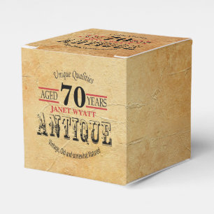 Antique 70th Birthday Design Favour Box