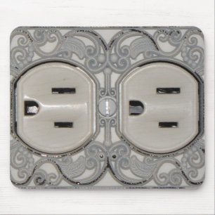 Antique A/C Outlet Mouse Pad