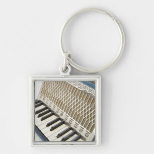 Antique Accordion Keyboard Key Ring