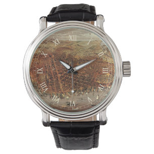 Antique Aerial Map, San Francisco City, California Watch