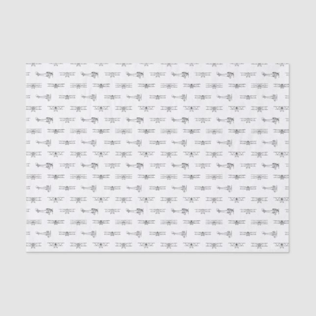 Antique Aeroplanes Aviation Art CUSTOM COLOR Tissue Paper (Front)
