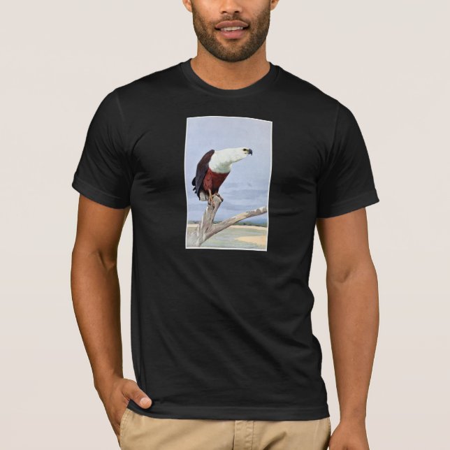 Antique African Fish Eagle Print T-Shirt (Front)