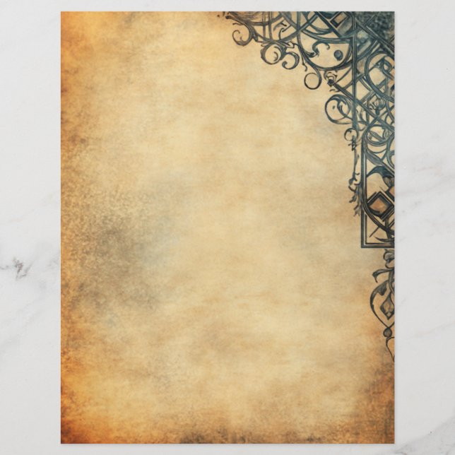 Antique Aged Vintage Parchment Paper  (Front)