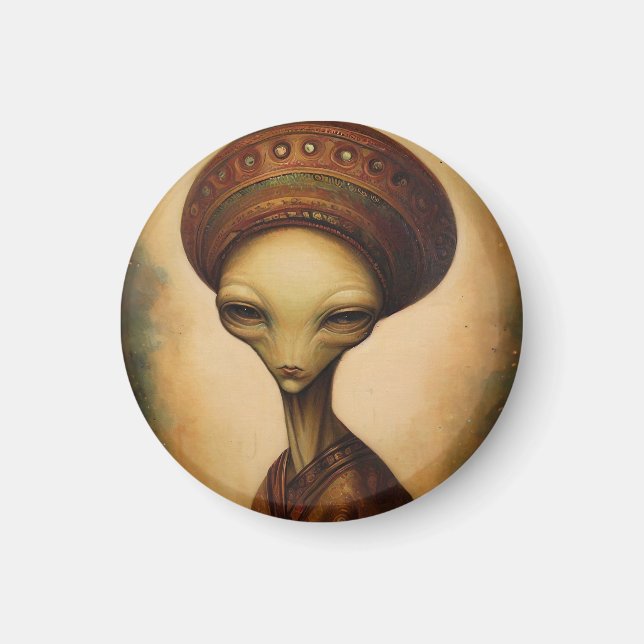 Antique Alien Portrait  Magnet (Front)