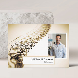 Antique anatomical illustration chiropractor photo business card
