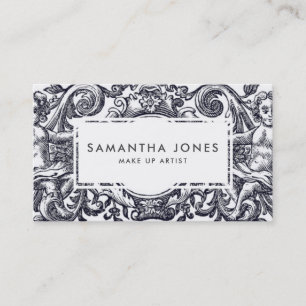 Antique Angel Cherub Make Up Artist Business Card