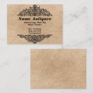 “Antique/Antique Auction” Business Card