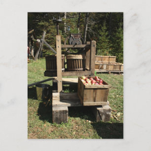 Antique Apple Cider Press Postcard