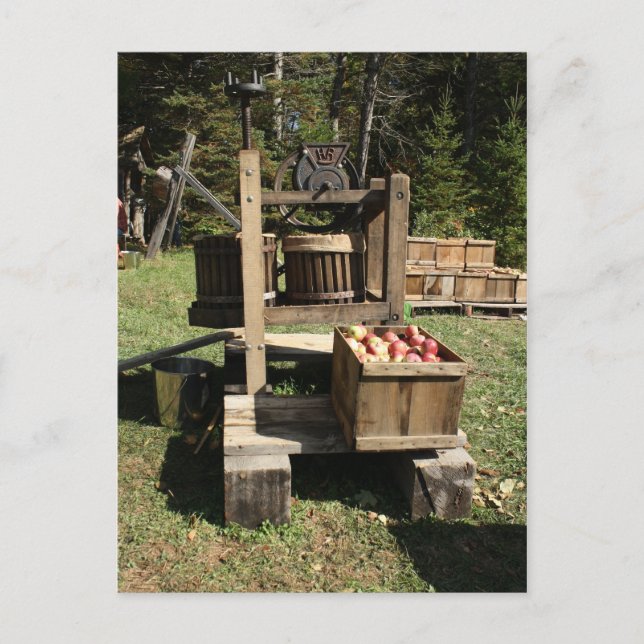 Antique Apple Cider Press Postcard (Front)