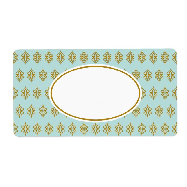 Antique Aqua Lace Labels (Front)