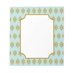 Antique Aqua Lace Notepad