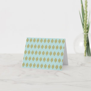 Antique Aqua Thank You Card