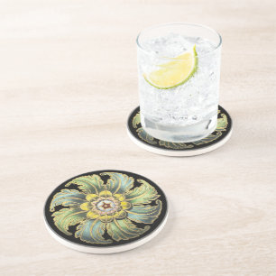 Antique Architectural Rosette No. 1 Coaster