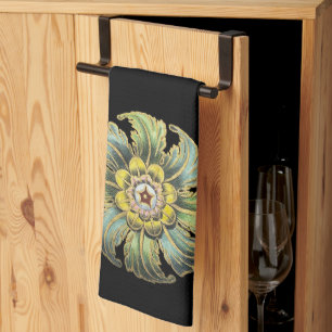 Antique Architectural Rosette No. 1 Tea Towel