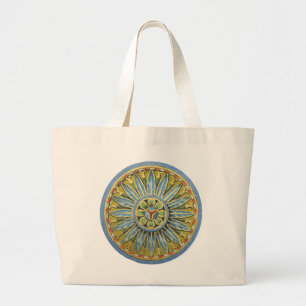 Antique Architectural Rosette No. 2 Large Tote Bag