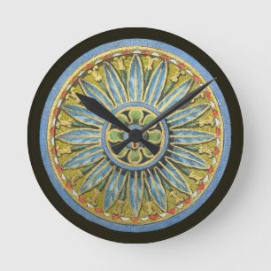 Antique Architectural Rosette No. 2 Round Clock