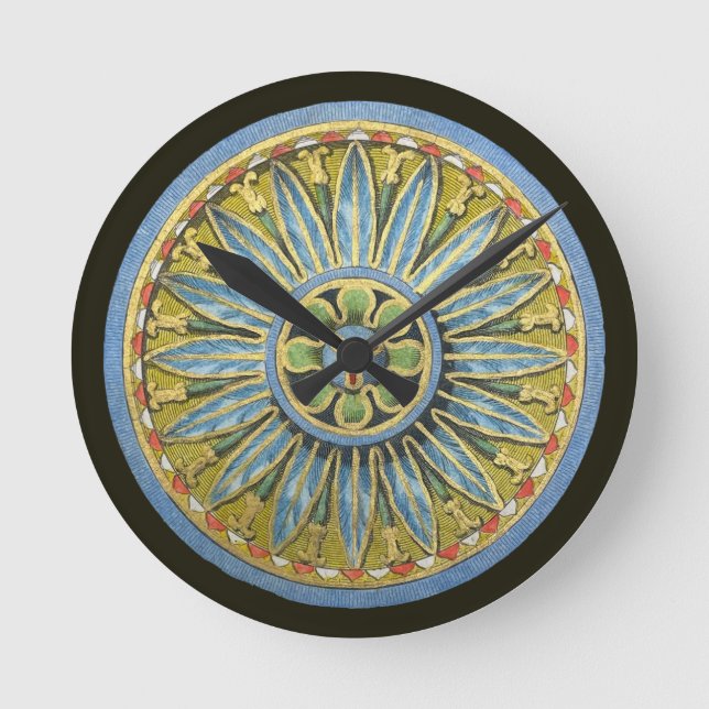 Antique Architectural Rosette No. 2 Round Clock (Front)