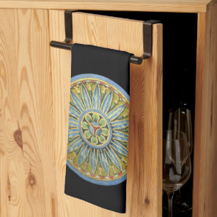 Antique Architectural Rosette No. 2 Tea Towel