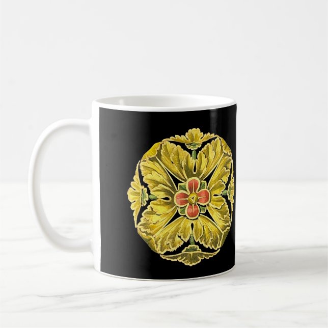Antique Architectural Rosette No. 3 Coffee Mug (Left)