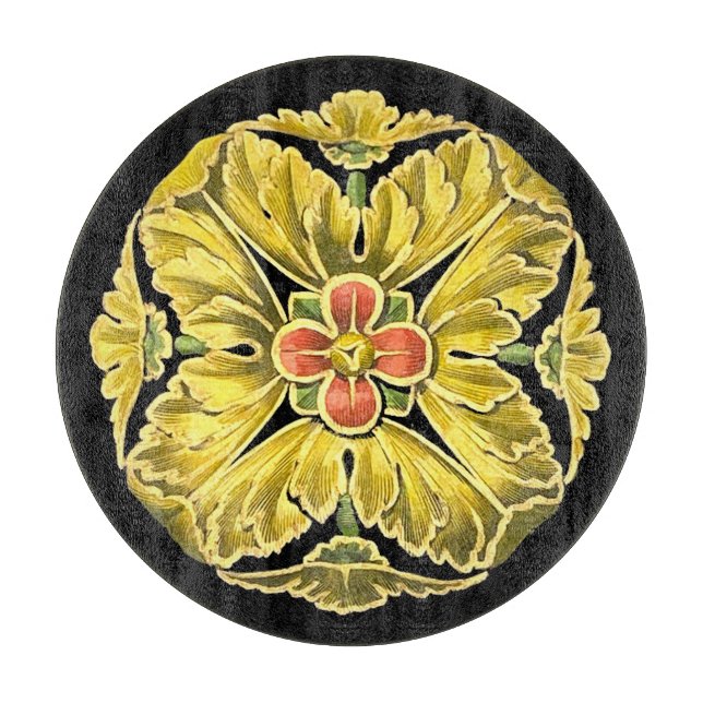 Antique Architectural Rosette No. 3 Cutting Board (Front)