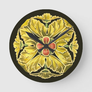 Antique Architectural Rosette No. 3 Round Clock