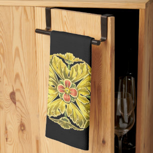 Antique Architectural Rosette No. 3 Tea Towel