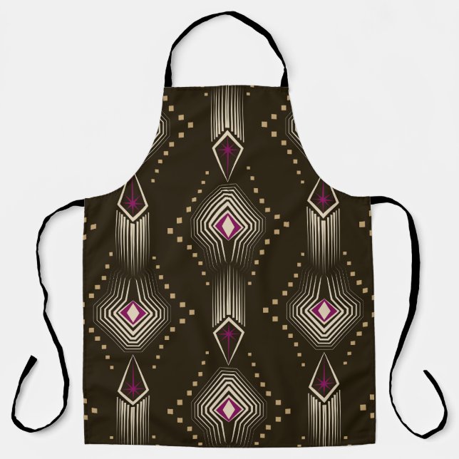 Antique Art Deco Geometric Ornament Apron (Front)