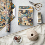 Antique Art Nouveau Style Fine Art Floral Painting Wrapping Paper<br><div class="desc">This gift wrapping paper exudes classic elegance with its stunning Art Nouveau floral pattern,  inspired by the painter Gustav Klimt. The charming vintage flower design adds a playful element to your gift wrapping or craft projects,  perfectly combining delicate artistry with a timeless style.</div>