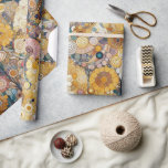 Antique Art Nouveau Style Fine Art Floral Painting Wrapping Paper<br><div class="desc">This gift wrapping paper exudes classic elegance with its stunning Art Nouveau floral pattern,  inspired by the painter Gustav Klimt. The charming vintage flower design adds a playful element to your gift wrapping or craft projects,  perfectly combining delicate artistry with a timeless style.</div>