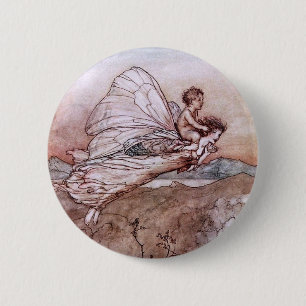 Antique Arthur Rackham Fairy Illustration 6 Cm Round Badge