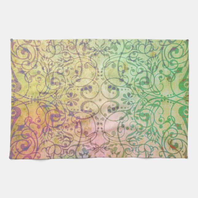 Antique ARTs Ornament Pattern for your Design Tea Towel (Horizontal)