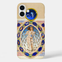 ANTIQUE ASTROLOGY,ZODIACAL SIGNS BLUE GEM MONOGRAM