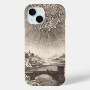 Antique Astronomy Sky with Sun by Allain Mallet iPhone 15 Case