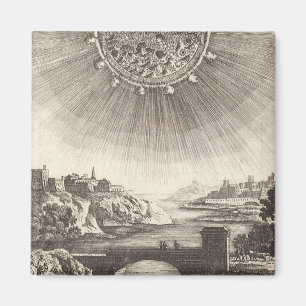 Antique Astronomy Sky with Sun by Allain Mallet Magnet