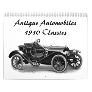 Antique Automobiles - 1910 Classic Auto Designs Calendar