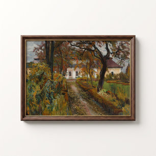 Antique Autumn Manor House Poster
