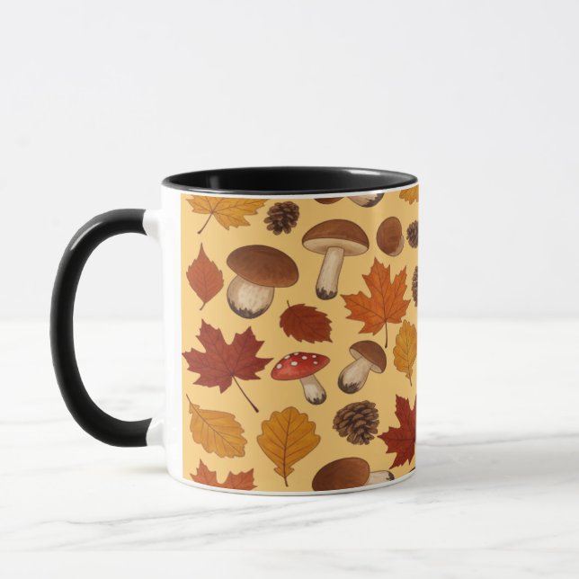 Antique Autumn Style Old World Elegance Mug (Left)