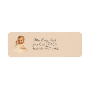 Antique Baby Return Address Labels
