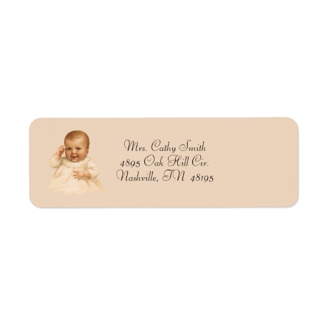 Antique Baby Return Address Labels (Front)