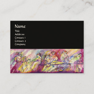 ANTIQUE BACCHANAL SCENE WITH MUSIC BUSINESS CARD