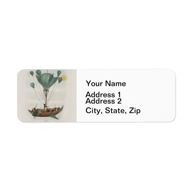 Antique Balloon Air Ship Artwork (Front)