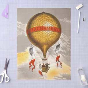 Antique Balloon labelled "H. Lachambre", 1880 Tissue Paper