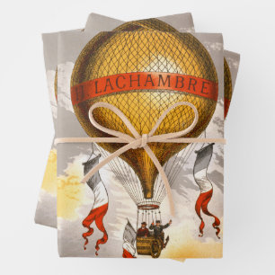 Antique Balloon labelled "H. Lachambre", 1880 Wrapping Paper Sheet
