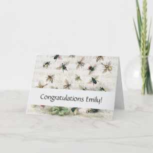 Antique Bee Honey Worker Queen Bees Vintage Card