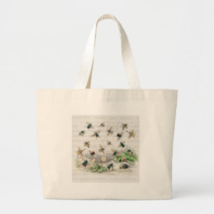 Antique Bee Honey Worker Queen Bees Vintage Large Tote Bag