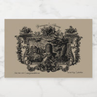 Antique Beehive Baroque Honey Label Template