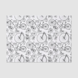 Antique Bikes & Bicycles Pattern CUSTOM COLOR Tissue Paper